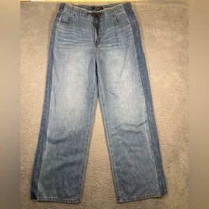 JUDY BLUE HIGH RISE WIDE LEG MEDIUM WASH LIGHTWEIGHT JEANS 9/29